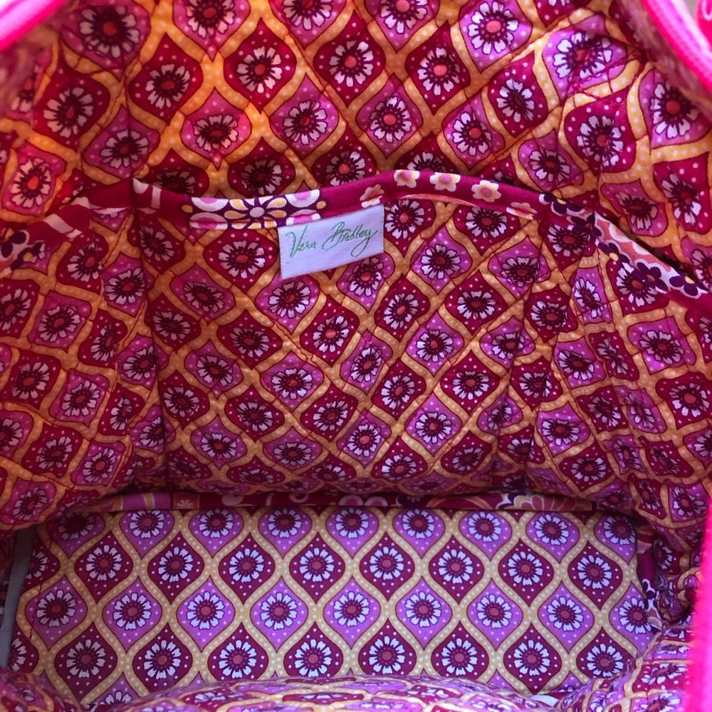 Vera Bradley Raspberry Fizz Quilted Tote Bag - Picture 9 of 13